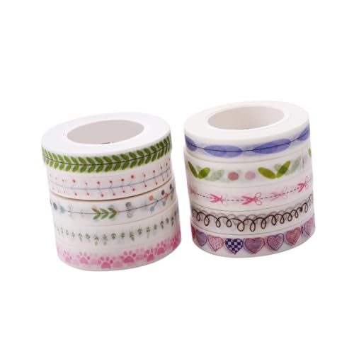 KONTONTY 10-teiliges Washi-klebeband-set Diy-klebebänder-kollektion Papierbänder Für Heimwerker Basteln Geschenkverpackungen Wasserfest Farblich Leicht Anzuwenden KONTONTY 10-teiliges Washi-klebeband-set Diy-klebebänder-kollektion Papierbänder Für Heimwerker Basteln Geschenkverpackungen Wasserfest Farblich Leicht Anzuwenden von KONTONTY