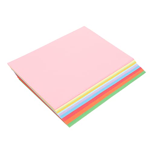 KONTONTY 100 Blatt Buntes Origami Papier M² Mischfarben für Diy Handarbeiten Falten und Basteln Doppelseitig für Schule und Zuhause von KONTONTY