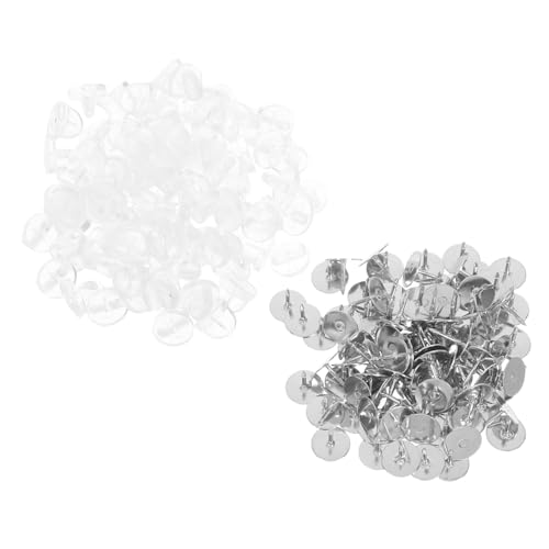 KONTONTY 100 Sets Schmuckherstellungszubehör Anstecknadelverschlüsse Schmetterlingskupplung Krawattennadelhalter Anstecknadelrückseite Schmucknadelverschluss Broschennadelrückseiten von KONTONTY