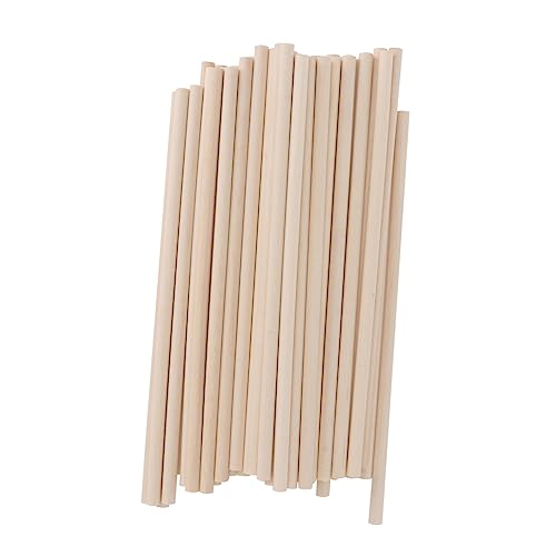 KONTONTY 100 Stück DIY Holzstäbchen für Eiscreme und Bastelarbeiten Ungeschliffene Holzstäbe Sicher und Langlebig für Kreative Projekte von KONTONTY