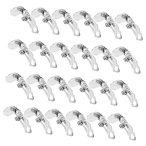 KONTONTY 100 Stück DIY Set Ohrclip Basen für Sichere nicht Piercierte Ohrringe Dekorative Ohrclips für Schmuckherstellung und Bastelarbeiten Leicht und Langlebig von KONTONTY