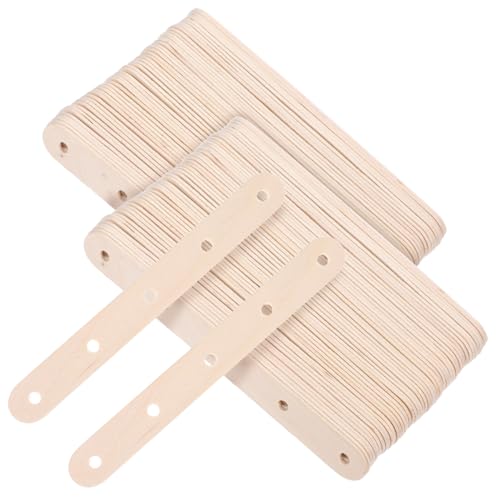 KONTONTY 100 Stück Holzstäbchen Mit Löchern Holz-eisstiele Bastelstäbchen Für Diy-projekte Und Kreative Anwendungen KONTONTY 100 Stück Holzstäbchen Mit Löchern Holz-eisstiele Bastelstäbchen Für Diy-projekte Und Kreative Anwendungen von KONTONTY