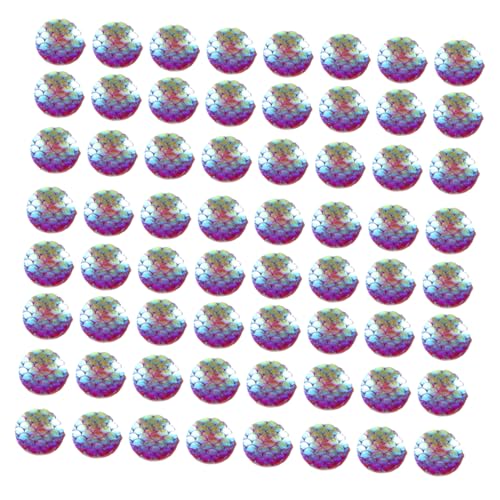 KONTONTY 100 Stück Flache Meerjungfrau Schuppen Charms Glatte Diy Rhinestones für Bastelarbeiten zum Verzieren von Kleidung und Accessoires von KONTONTY