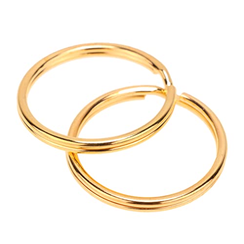 KONTONTY 100 Stück Goldene Schlüsselring Ringe Metall Durchmesser für Schlüsselorganisation und DIY Projekte Langlebig und Robust für Zuhause und Autos von KONTONTY
