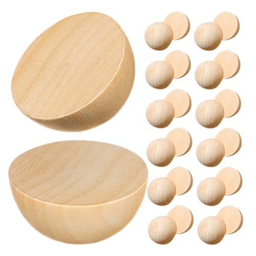 KONTONTY 100 Stück Halbrunde Holzkugeln Naturbelassene Glatte Oberfläche Unvollendete Holzhalbkugeln für Vielseitige DIY Bastelprojekte Malen Dekorieren und Partybedarf KONTONTY 100 Stück Halbrunde Holzkugeln Naturbelassene Glatte Oberfläche Unvollendete Holzhalbkugeln für Vielseitige DIY Bastelprojekte Malen Dekorieren und Partybedarf von KONTONTY