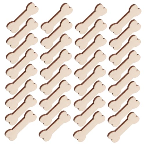 KONTONTY 100 Stück Holzscheiben in Knochenform Unbehandelte DIY Holzverzierungen Kreative Hundeknochen Ausschnitte für Bastelprojekte Heimdekoration und Partygestaltung KONTONTY 100 Stück Holzscheiben in Knochenform Unbehandelte DIY Holzverzierungen Kreative Hundeknochen Ausschnitte für Bastelprojekte Heimdekoration und Partygestaltung von KONTONTY