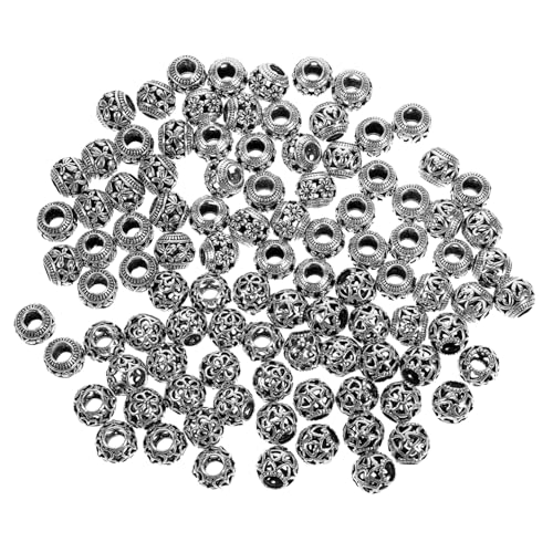 KONTONTY 100 Stück Metall -abstandshalter Perlen Für DIY -schmuckherstellung, Große Lohle Hohle Runde Perle Für Armbänder Und Halsketten KONTONTY 100 Stück Metall -abstandshalter Perlen Für DIY -schmuckherstellung, Große Lohle Hohle Runde Perle Für Armbänder Und Halsketten von KONTONTY