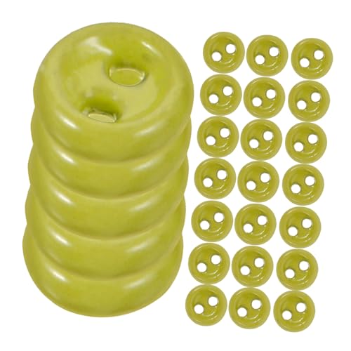 KONTONTY 100 Stück Mini Kleidungs Knöpfe Legierung für Puppen Diy Ersatzknöpfe für Puppenbekleidung Grasgrün Dekoration für Nähprojekte und Bastelarbeiten von KONTONTY