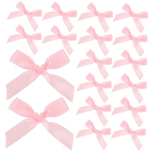 KONTONTY 100 Stück Mini Satin Schleifen Handgebundene DIY Schleifen für Geschenke Hochzeit Party Dekoration Basteln Scrapbooking Kuchenverzierung von KONTONTY