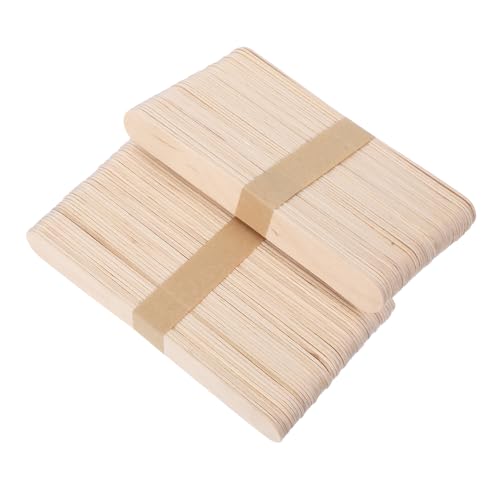 KONTONTY 100 Stück Naturholz Bastelstäbe für DIY Projekte und Splinterfrei für Schule und Bastelaktivitäten von KONTONTY