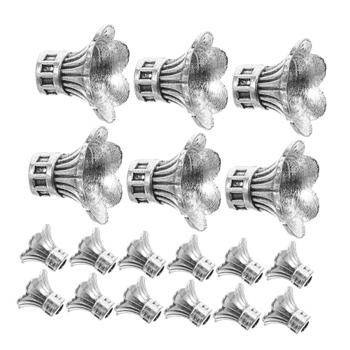 KONTONTY 100 Stück Perlenkappen Für Halsketten Schmuck Abstandskappen Schmuckzubehör Perlenkappen Zur Schmuckherstellung In Blumenform Für Abstandshalter von KONTONTY