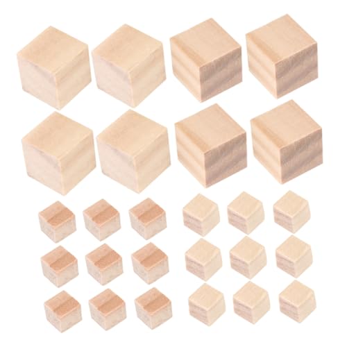KONTONTY 100 Stück Quadratische Holzbausteine aus Unbehandeltem Kiefernholz DIY Bastelwürfel für Robuste Bausteine für Kreative Holzbauprojekte und Handwerksdekoration KONTONTY 100 Stück Quadratische Holzbausteine aus Unbehandeltem Kiefernholz DIY Bastelwürfel für Robuste Bausteine für Kreative Holzbauprojekte und Handwerksdekoration von KONTONTY