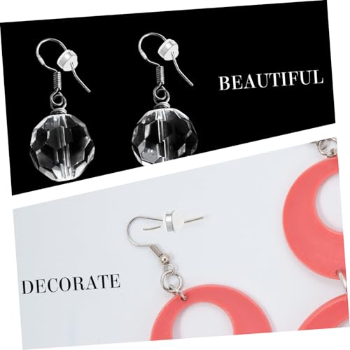 KONTONTY 100 Stück Silikon Ohrstecker Verschluss Earring Stopper Wiederverwendbar Herzform Schmuck Zubehör Sicherer Halt Leicht Flexibel Für DIY Ohrschmuck Zubehör von KONTONTY