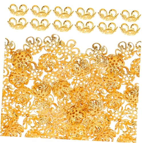 KONTONTY 100 Stück Teiliges Goldene Metallische Blumen Perlenkappen Langlebige DIY Schmuckzubehör für Armbänder Halsketten Vielseitige Bastelperlen für Kreative Handarbeiten KONTONTY 100 Stück Teiliges Goldene Metallische Blumen Perlenkappen Langlebige DIY Schmuckzubehör für Armbänder Halsketten Vielseitige Bastelperlen für Kreative Handarbeiten von KONTONTY