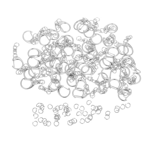 KONTONTY 100 Stück Teiliges Metall-schwenkkarabiner aus Zinklegierung C-förmige Federschnapphaken Robuste Drehverschluss Clips für DIY Schlüsselanhänger Schmuck Taschen und Lanyards KONTONTY 100 Stück Teiliges Metall-schwenkkarabiner aus Zinklegierung C-förmige Federschnapphaken Robuste Drehverschluss Clips für DIY Schlüsselanhänger Schmuck Taschen und Lanyards von KONTONTY