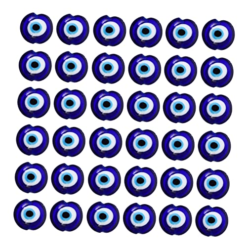 KONTONTY 100 Stück Teiliges Set Türkische Glasperlen Blaue Flache Augen Anhänger Schmuckzubehör DIY Basteln Kunsthandwerk KONTONTY 100 Stück Teiliges Set Türkische Glasperlen Blaue Flache Augen Anhänger Schmuckzubehör DIY Basteln Kunsthandwerk von KONTONTY