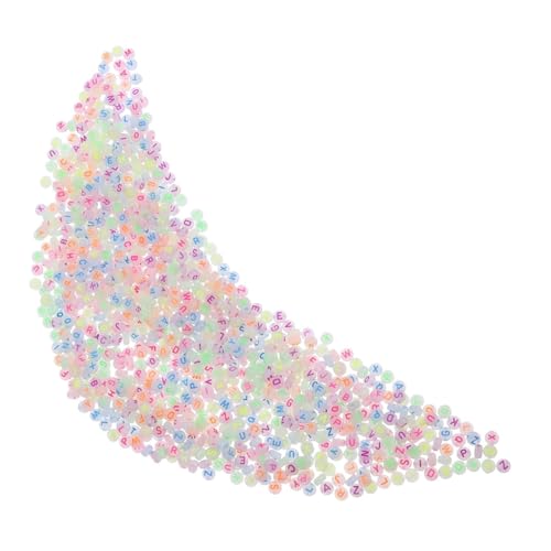 KONTONTY 1000 Stück Fluoreszierende Buchstabenperlen Rundes DIY Schmuckzubehör für Armbänder Halsketten Anhänger Basteln Kreative Dekorative Buchstabenperlen KONTONTY 1000 Stück Fluoreszierende Buchstabenperlen Rundes DIY Schmuckzubehör für Armbänder Halsketten Anhänger Basteln Kreative Dekorative Buchstabenperlen von KONTONTY