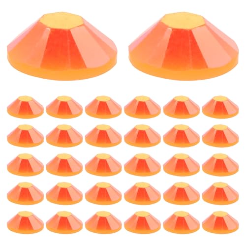 KONTONTY 1000 Stück Strass Mit Flachem Boden Glassteinsteine ​​für Handwerk Zubehör Für Diy-strasssteine Strassaufkleber Für Handwerk Strassperlen Strass Flatback Kristallperlen Harz Orange von KONTONTY