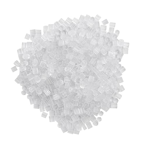 KONTONTY 1000 Stück Transparente Octagonale Ohrstecker Verschlüsse Kunststoff Antiallergisch Langlebig Ohrstöpsel Stopper für Damen und Mädchen zum Basteln und Schmuckherstellung von KONTONTY