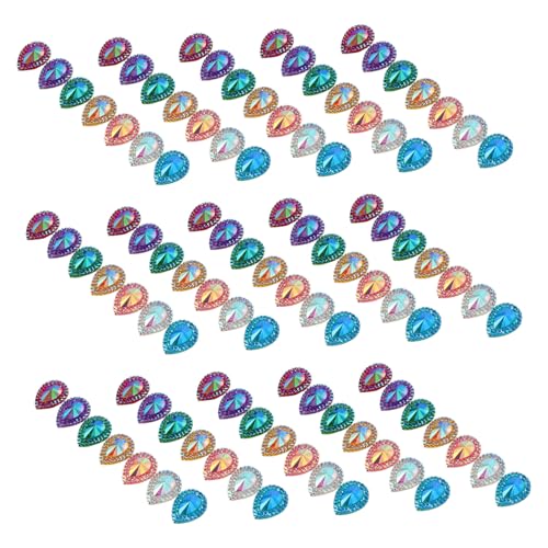 KONTONTY 100Stücke Glitzernde Wassertröpfchen Strasssteine Resin für DIY Schmuck Bekleidungs und Taschenverzierungen Aufnähen Designs KONTONTY 100Stücke Glitzernde Wassertröpfchen Strasssteine Resin für DIY Schmuck Bekleidungs und Taschenverzierungen Aufnähen Designs von KONTONTY