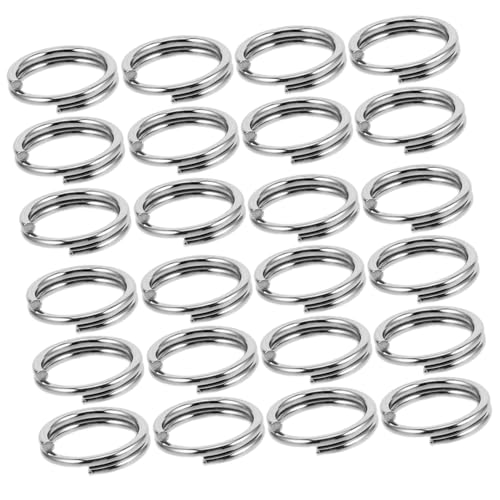 KONTONTY 100Stücke Schlüsselanhänger Ringe Robuste Spaltringe für Autoschlüssel und DIY Bastelprojekte Vielseitig Einsetzbar Sicherer Halt Langlebig von KONTONTY