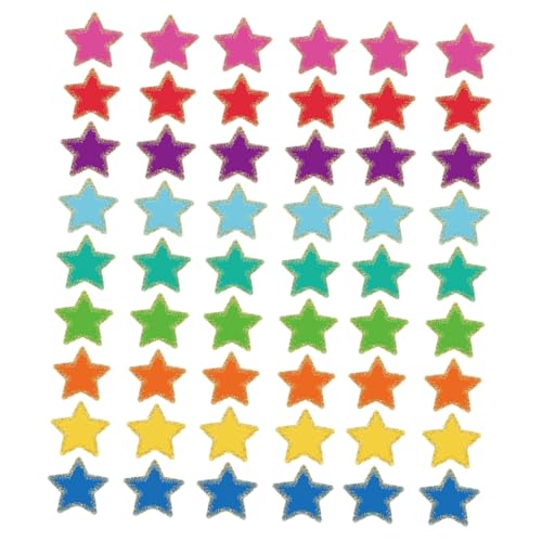 KONTONTY 108 Blatt Bunte Stern Ausschnitte Karton mit Farbenfrohem Rand für DIY Bastelprojekte und Klassenzimmer Dekorationen für Pinnwände und Kreative Wandgestaltung von KONTONTY