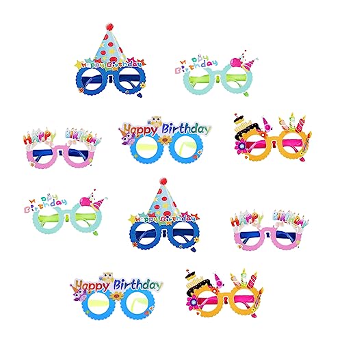 KONTONTY 10St Geburtstagsbrille Party Kinderbrille lustige Brille Dekorationen Fee Brille ferngläser kinderferngläser dekogläser Ziergläser aus Kunststoff lustige Tortenbrille Papier KONTONTY 10St Geburtstagsbrille Party Kinderbrille lustige Brille Dekorationen Fee Brille ferngläser kinderferngläser dekogläser Ziergläser aus Kunststoff lustige Tortenbrille Papier von KONTONTY