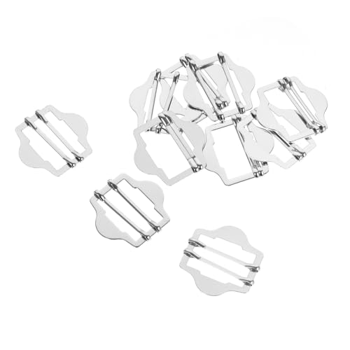 KONTONTY 10St Sonnenschnalle aus Metall verstellbarer Gurtschieber Rollgürtelschnalle Taschenschieberschnallen mantelknöpfe kleid knöpfe verstellbare Knöpfe Anzugknöpfe Messing Silver von KONTONTY