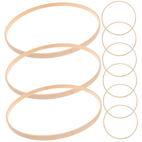 KONTONTY 10Stücke Bambus Rahmen für DIY Handarbeiten für Kranz und Mehr Bastelring Projekte und KONTONTY 10Stücke Bambus Rahmen für DIY Handarbeiten für Kranz und Mehr Bastelring Projekte und von KONTONTY