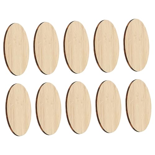 KONTONTY 10Stücke Bambusscheiben für DIY Malerei Unvollendete Malkreise Große Holzscheiben für Kinderhandwerk und Kunstprojekte für Personalisierte und Kreative von KONTONTY