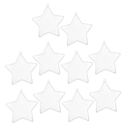 KONTONTY 10Stücke Durchsichtige Befüllbare Ornamente Kunststoff DIY Bastelboxen für Hochzeiten Weihnachtsdekorationen und Partys Langlebig und Einfach zu Montieren von KONTONTY