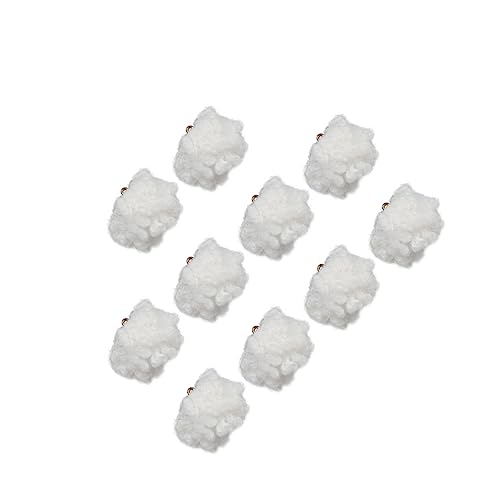 KONTONTY 10Stücke Flauschige Kugelanhänger Ohrringe DIY Schmuck Zubehör Für Designs Als Für Schlüsselanhänger Handgemacht von KONTONTY