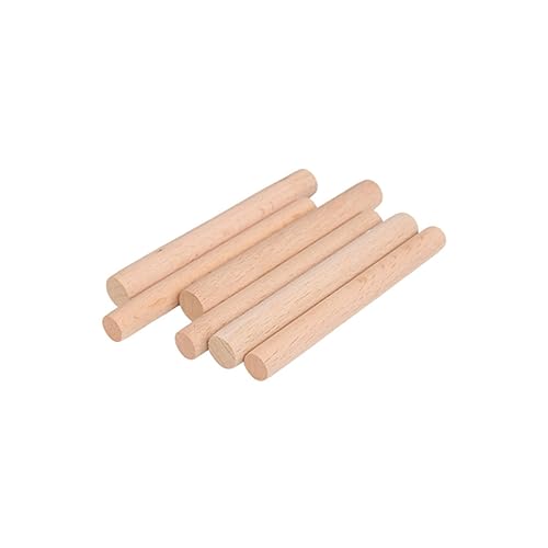KONTONTY 10Stücke Runde Holzstäbe Buchenholz für Bastelprojekte Modellbau und Holzarbeiten für Dekorationen Langlebig Glatter Oberfläche von KONTONTY