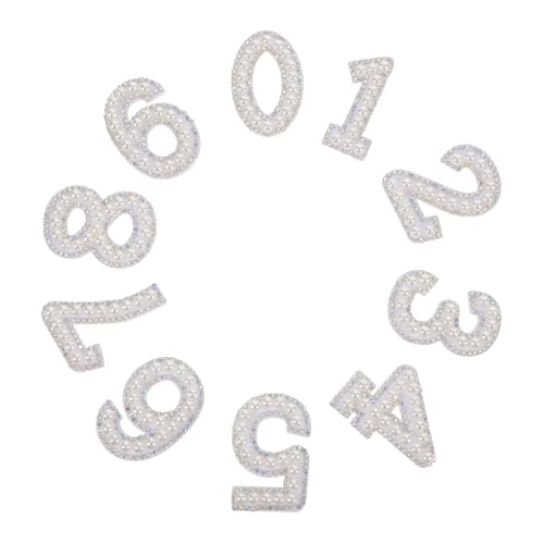KONTONTY 10Stücke Strass Aufnäher zum Aufbügeln Kunstperlen Patches für Kleidung Hüte und Jeans DIY Zubehör für Styles Langlebig und Vielseitig Einsetzbar von KONTONTY
