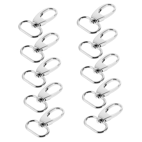 KONTONTY 10Stücke Zinklegierung Schwenkschnallen Metallverschlüsse für Schlüsselanhänger Taschen DIY Handwerk Robust und Vielseitig Einsetzbar für Schlüssel und Accessoires von KONTONTY