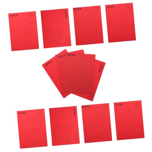 KONTONTY 12 Blatt Kinderkunst Paper-schneiden Ausschnitte Bausatz Farbig Outs Pastell Spaß Diy-origami Scherenschnitt-set Für Origami-kit Für Papier Rot KONTONTY 12 Blatt Kinderkunst Paper-schneiden Ausschnitte Bausatz Farbig Outs Pastell Spaß Diy-origami Scherenschnitt-set Für Origami-kit Für Papier Rot von KONTONTY
