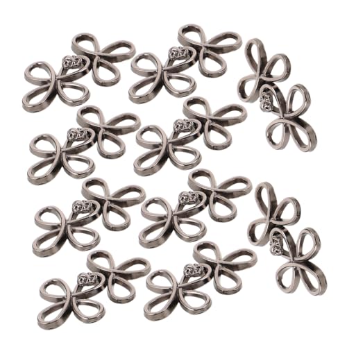 KONTONTY 12 Paare Vintage Metallknöpfe im Chinesischen Stil Retro Cheongsam Verschlüsse Vielseitige Nähzubehör für Mäntel Capes Traditionelle Kleider Einfache Befestigung für DIY Kleidung von KONTONTY