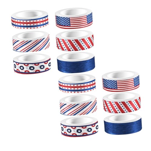 KONTONTY 12 Rollen Unabhängigkeitstag Themen Scrapbook Klebeband Wiederverwendbare Dekorative Tape für DIY Journale mit Sternen und Streifen für Patriotische Feste KONTONTY 12 Rollen Unabhängigkeitstag Themen Scrapbook Klebeband Wiederverwendbare Dekorative Tape für DIY Journale mit Sternen und Streifen für Patriotische Feste von KONTONTY