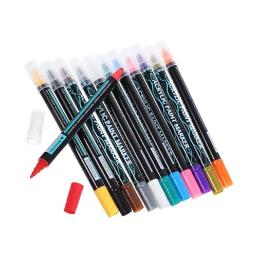 KONTONTY 12 Stück Acryl-Farbstift Acryl-Markerstifte Kunstbedarf Malstifte zeichnen Malstifte-Kit Kunstmalstifte Farbmarkierungsstifte Zeichenstifte Acrylfarben-Marker Abs KONTONTY 12 Stück Acryl-Farbstift Acryl-Markerstifte Kunstbedarf Malstifte zeichnen Malstifte-Kit Kunstmalstifte Farbmarkierungsstifte Zeichenstifte Acrylfarben-Marker Abs von KONTONTY