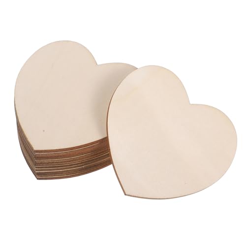 KONTONTY 12 Stück Herzförmige Holzscheiben Unlackierte Holzverzierungen für DIY Bastelprojekte für Valentinstag und Kreative Dekoration Zuhause KONTONTY 12 Stück Herzförmige Holzscheiben Unlackierte Holzverzierungen für DIY Bastelprojekte für Valentinstag und Kreative Dekoration Zuhause von KONTONTY