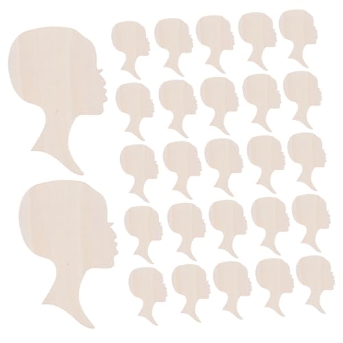 KONTONTY 12 Stück Holzspäne lackieren holzdeko Kopfschmuck geschnitzt Party Ausschnitte für Planke afrikanisches Afrikanische Wanddekoration afrikanische Frau afrikanische Wohnkultur von KONTONTY