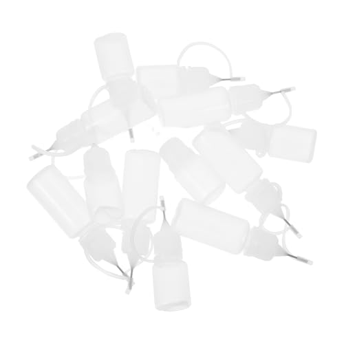 KONTONTY 12 Stück Ölflasche Flasche zum Auftragen von Klebstoff Nadel Flasche Haushaltszubehör Squeeze-Flaschen praktische Leimflasche kleber flaschen Rostfreier Stahl Weiß von KONTONTY