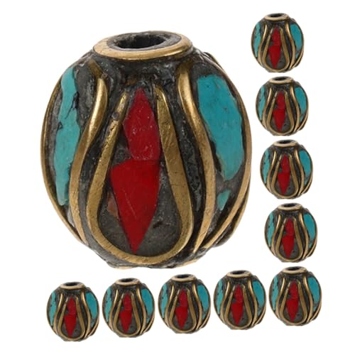 KONTONTY 12 Stück Perlen Zum Basteln Mit Löchern Zubehör Für Die Herstellung Von Perlenschmuck Handwerkskügelchen Perlen Zur Herstellung Von Armbändern Lackiert Messing KONTONTY 12 Stück Perlen Zum Basteln Mit Löchern Zubehör Für Die Herstellung Von Perlenschmuck Handwerkskügelchen Perlen Zur Herstellung Von Armbändern Lackiert Messing von KONTONTY