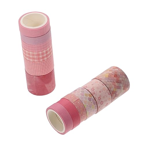 KONTONTY 12 Stück Taschenband Dekoration Klebeband Band Bilderbuchdekoration Dekoratives Washi Tape Dekoratives Klebeband Für Sammelalbum Briefpapier Aufkleber Musterband Papier von KONTONTY