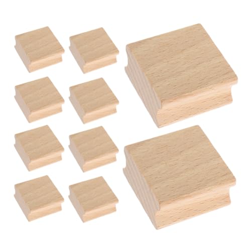 KONTONTY 12 Stück Teiliges Holzstempel Buchenholz Quadratische Stempelblöcke für Diy Bastelprojekte Präzise Geschnitzt KONTONTY 12 Stück Teiliges Holzstempel Buchenholz Quadratische Stempelblöcke für Diy Bastelprojekte Präzise Geschnitzt von KONTONTY