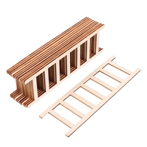 KONTONTY 12 Stück Teiliges Miniatur Holzleiter Handgefertigt Robust Kompakt für Puppenhaus Dekoration Mikro Landschaften und Kreative Wohnraumgestaltung KONTONTY 12 Stück Teiliges Miniatur Holzleiter Handgefertigt Robust Kompakt für Puppenhaus Dekoration Mikro Landschaften und Kreative Wohnraumgestaltung von KONTONTY