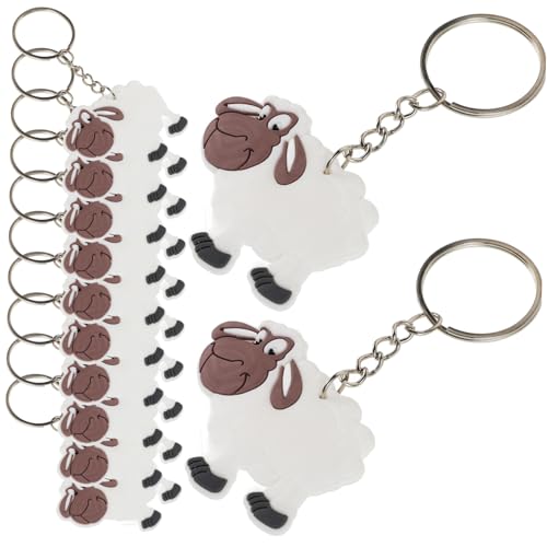 KONTONTY 12 Stück Teiliges Süße Schaf Schlüsselanhänger Anhänger Tierische Deko für Taschen und Rucksäcke für Kinderpartys und Preise KONTONTY 12 Stück Teiliges Süße Schaf Schlüsselanhänger Anhänger Tierische Deko für Taschen und Rucksäcke für Kinderpartys und Preise von KONTONTY