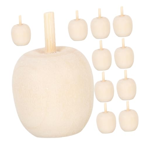 KONTONTY 12 Stück Unbearbeitete Holzfrüchte DIY Bastelset Kreative Dekoration für Zeichenprojekte für Erwachsene Unlackiertes Holz für Gestaltungen von KONTONTY