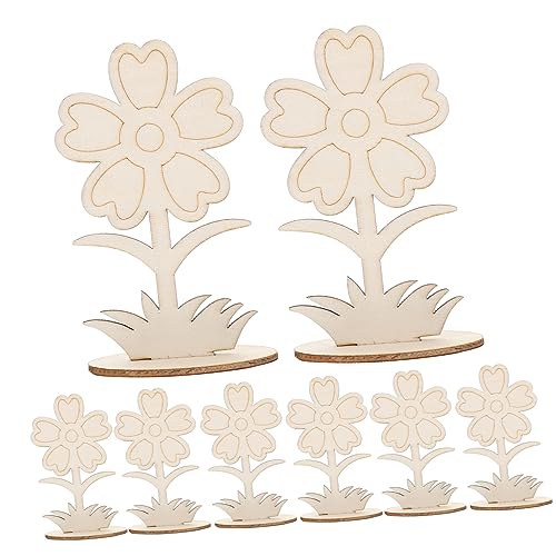 KONTONTY 12stücke Holzblumen Zum Bemalen Unvollendete Holzblumen Mit Stiel Für Kreative -projekte Für Bastelarbeiten Dekoration Kreativität Und Fantasie KONTONTY 12stücke Holzblumen Zum Bemalen Unvollendete Holzblumen Mit Stiel Für Kreative -projekte Für Bastelarbeiten Dekoration Kreativität Und Fantasie von KONTONTY