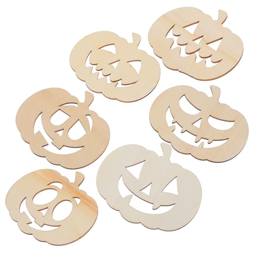 KONTONTY 12 Stück bastelmaterial selber machen dekorativ Handwerk fallen Party unvollendet Halloween Ernte Holzornamente DIY - unfertige Kürbisscheiben aus Holz Beige KONTONTY 12 Stück bastelmaterial selber machen dekorativ Handwerk fallen Party unvollendet Halloween Ernte Holzornamente DIY - unfertige Kürbisscheiben aus Holz Beige von KONTONTY